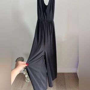 Urban Outfitters Black V-Neck Jumpsuit with Long Sleeves